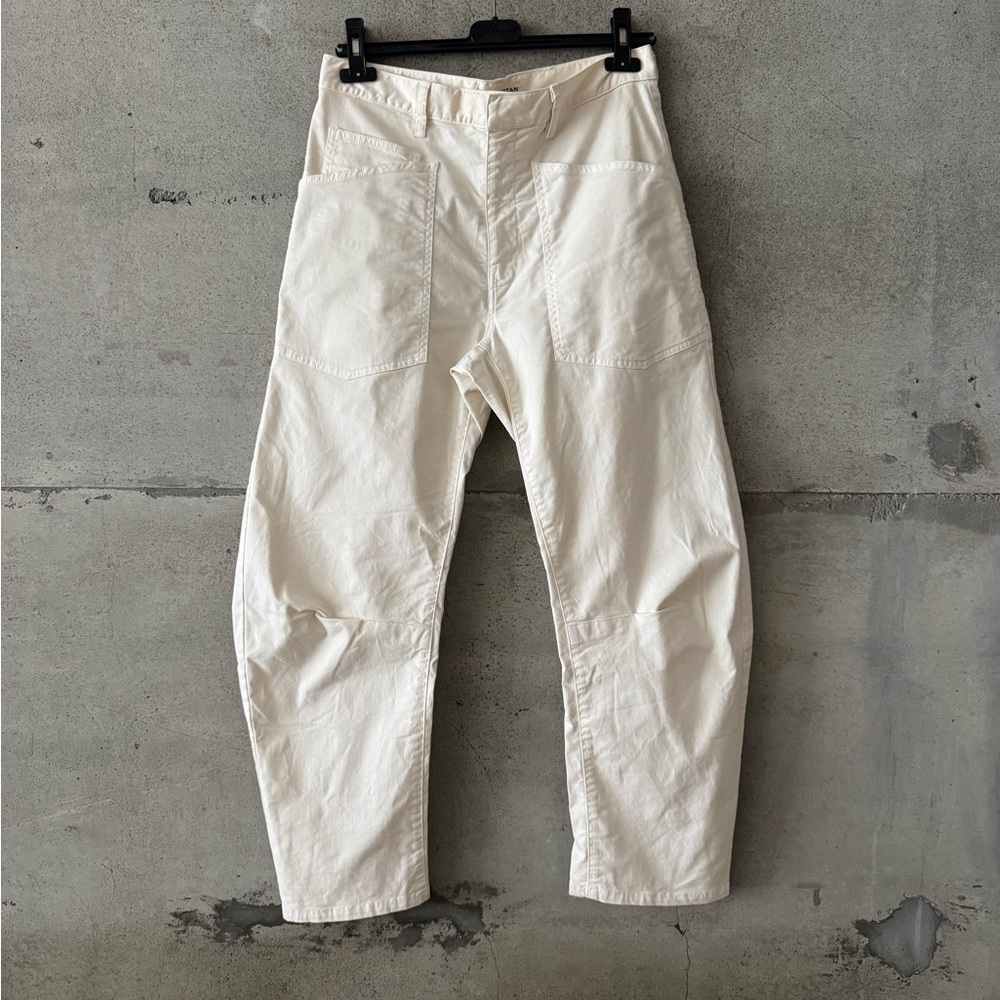 Nili Lotan Shon Cotton Pant Cream size 2